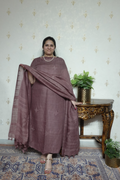Jayshree Linen jamdani with Thread weaving  Dupatta -2pc