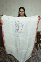 Jayshree Linen jamdani with Full Jaal Dupatta -2pc