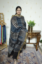 Ajrakh Handblock On Silk  linens- 2pc