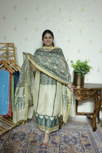 Ajrakh Handblock On Silk  linens- 2pc