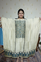Ajrakh Handblock On Silk  linens- 2pc