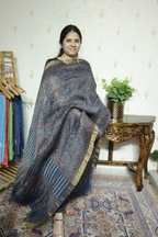 Ajrakh Handblock On Silk  linens- 2pc