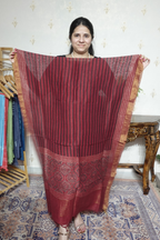 Ajrakh Handblock On Silk  linens- 2pc