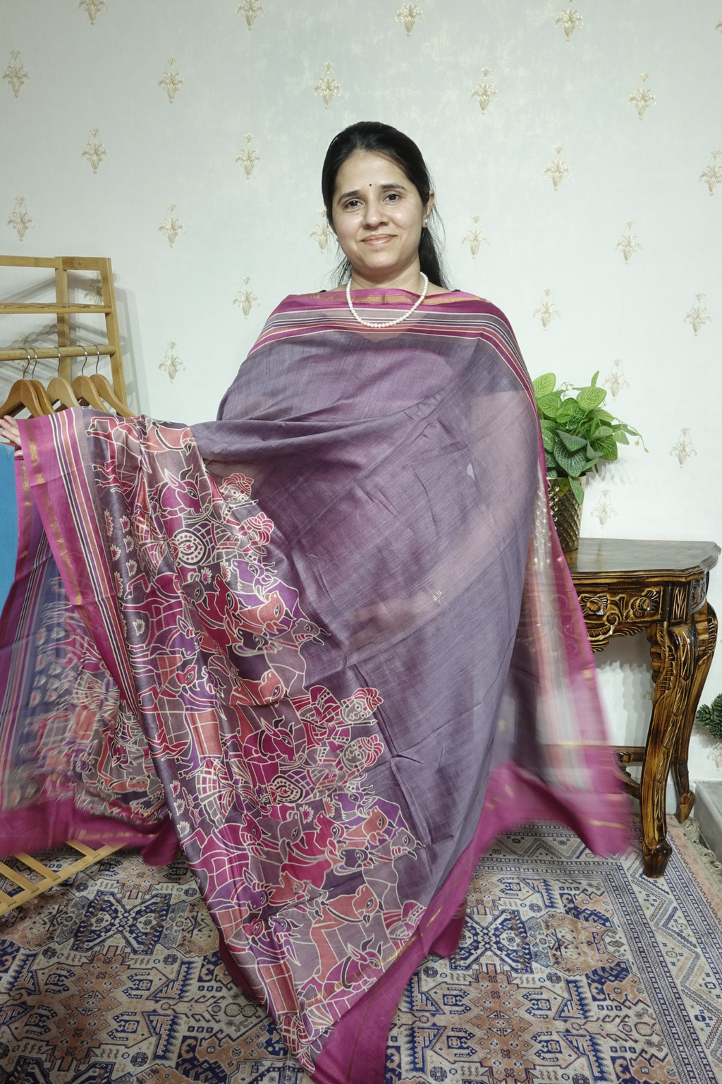 Maheshwari Silk - 70 GM with Digital Prints