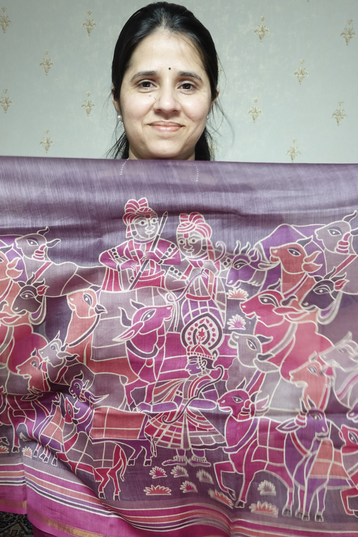 Maheshwari Silk - 70 GM with Digital Prints