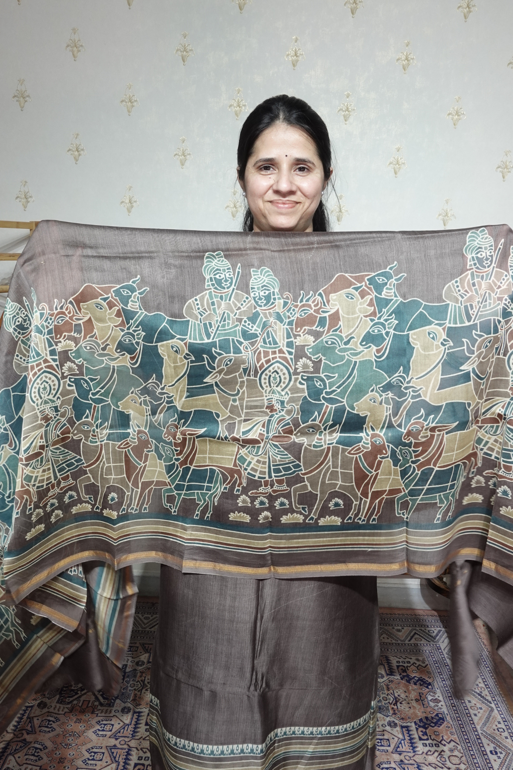 Maheshwari Silk - 70 GM with Digital Prints
