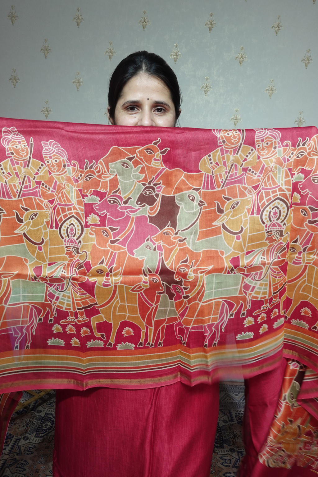 Maheshwari Silk - 70 GM with Digital Prints