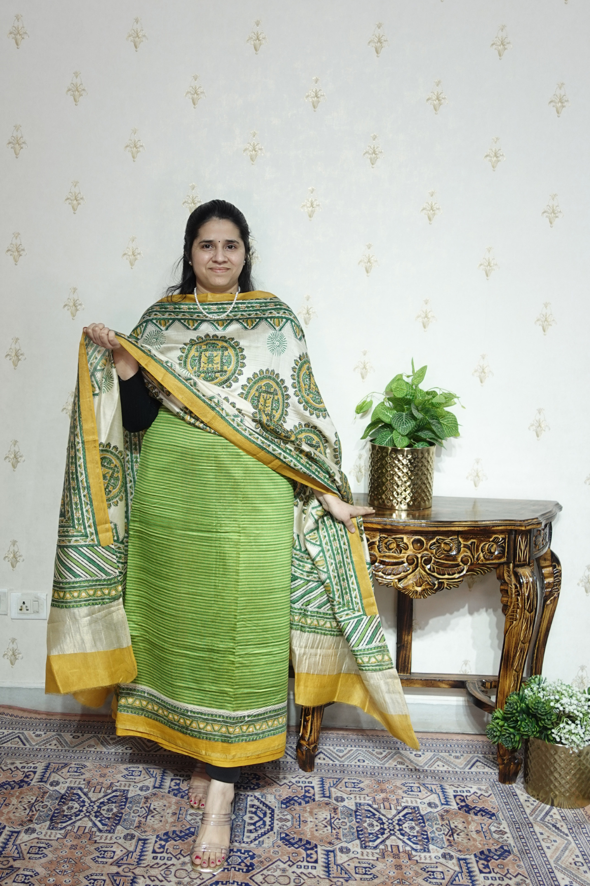 Maheshwari Silk - 70 GM with Digital Prints