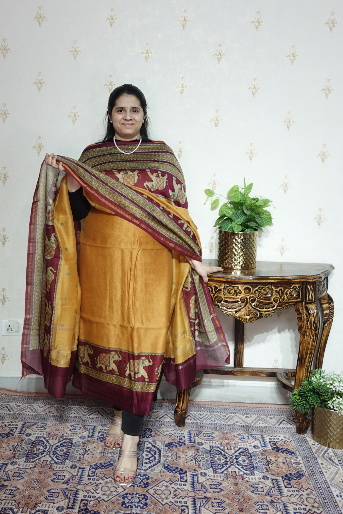 Maheshwari Silk - 70 GM with Digital Prints