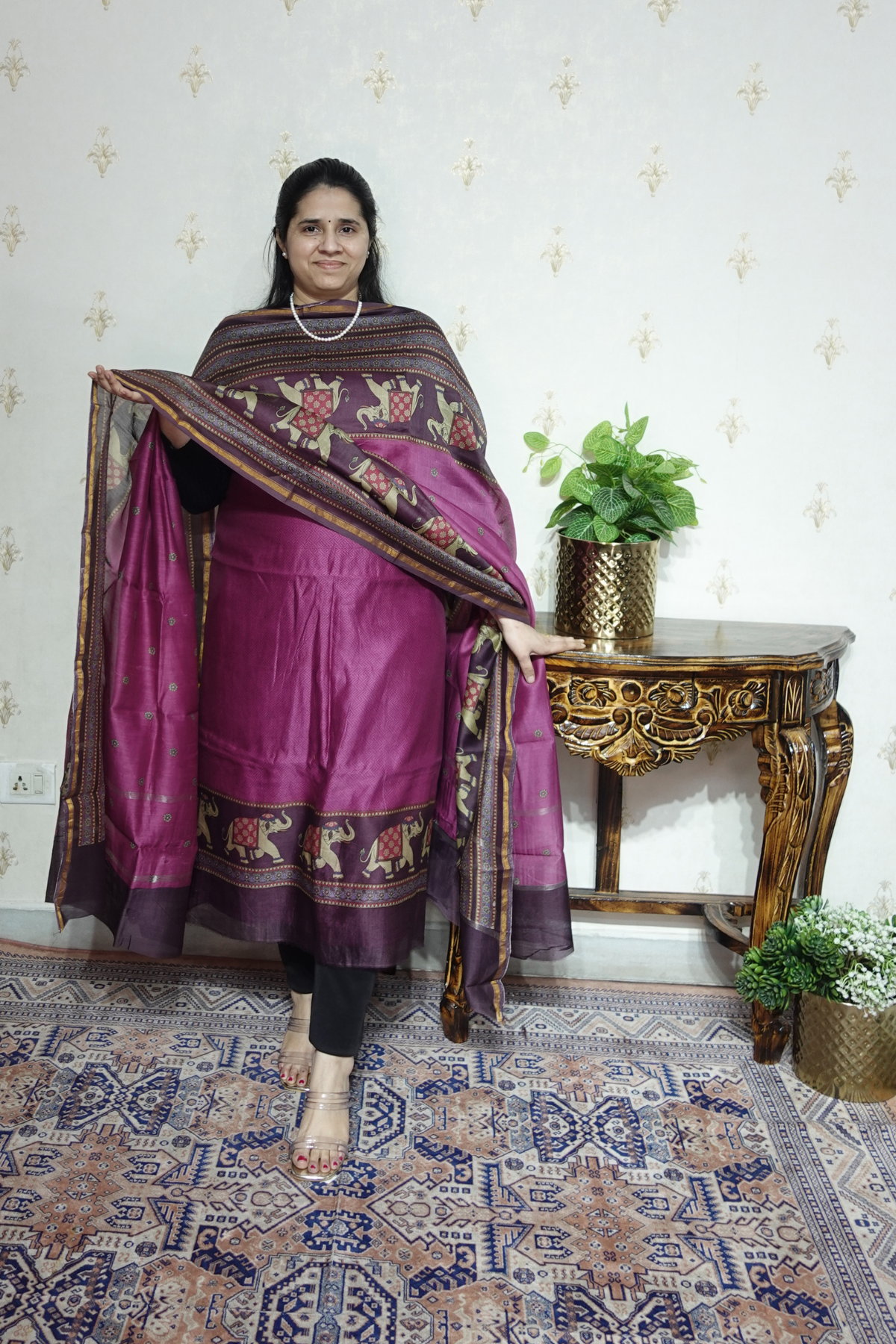 Maheshwari Silk - 70 GM with Digital Prints