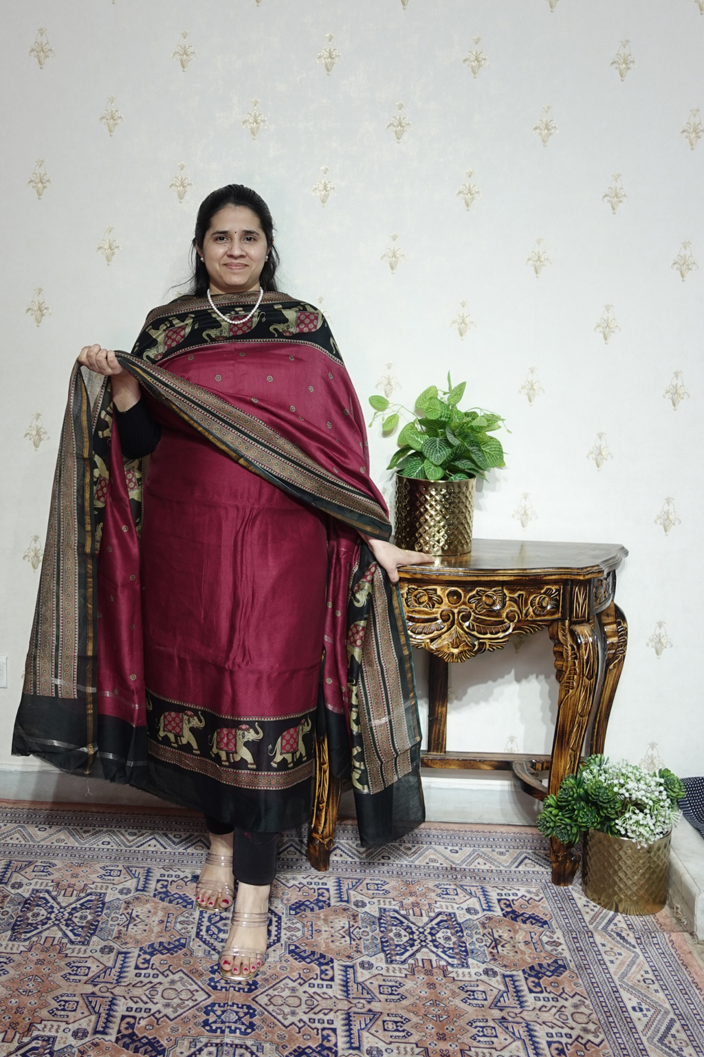 Maheshwari Silk - 70 GM with Digital Prints
