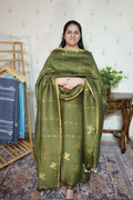 Jayshree Linen Jamdani with Banarsi Weaving-2pc
