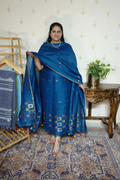 Jayshree Linen Jamdani with Banarsi Weaving-2pc