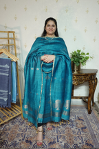 Jayshree Linen Jamdani with Banarsi Weaving-2pc