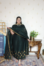 Jayshree Linen jamdani with banarsi weaving-2pc