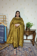 Jayshree Linen jamdani with banarsi weaving-2pc