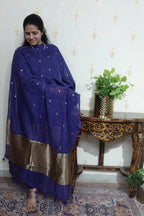 Mulchanderi Elegance: Tissue Border with Banarasi Weave