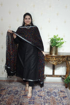 Cotton Linen With Kalamkari Dupatta