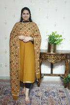 Cotton Linen With Kalamkari Dupatta