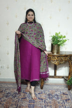 Cotton Linen With Kalamkari Dupatta