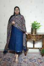 Cotton Linen With Kalamkari Dupatta