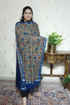 Cotton Linen With Kalamkari Dupatta