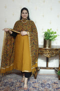 Cotton Linen With Kalamkari Dupatta