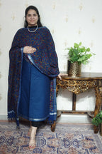 Cotton Linen With Kalamkari Dupatta