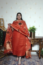 Linen Jamdani with Clamp Dupatta -2pc