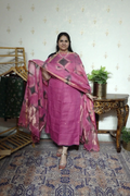 Linen Jamdani with Clamp Dupatta -2pc