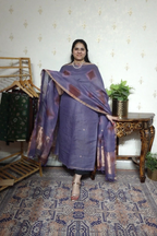 Linen Jamdani with Clamp Dupatta -2pc