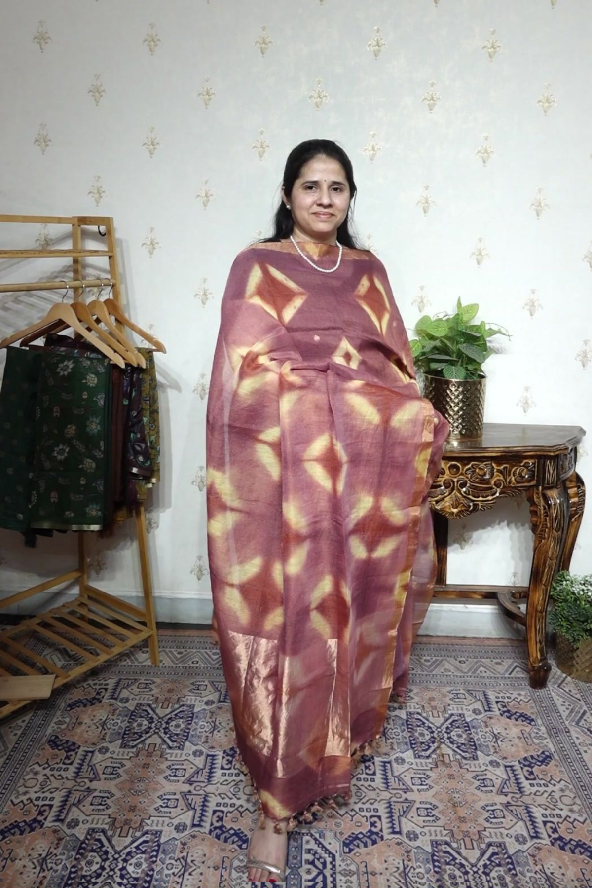Linen Jamdani with Clamp Dupatta -2pc