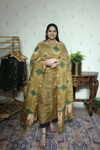Linen Jamdani with Clamp Dupatta -2pc