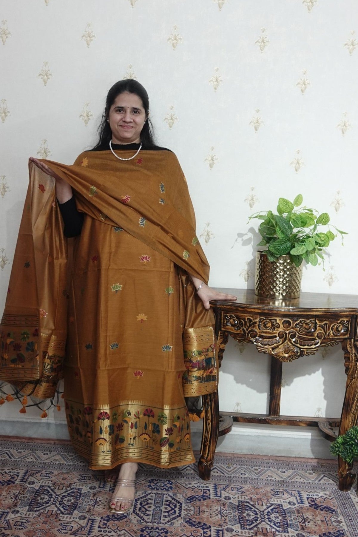 Jamdani- Moonga Cotton with Paithni Weaving