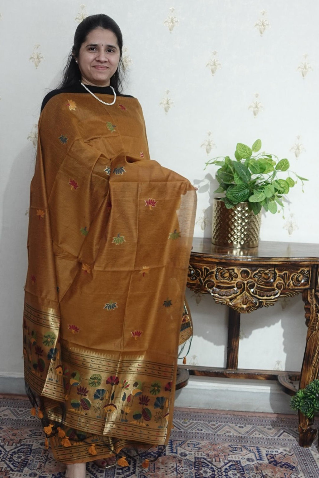 Jamdani- Moonga Cotton with Paithni Weaving