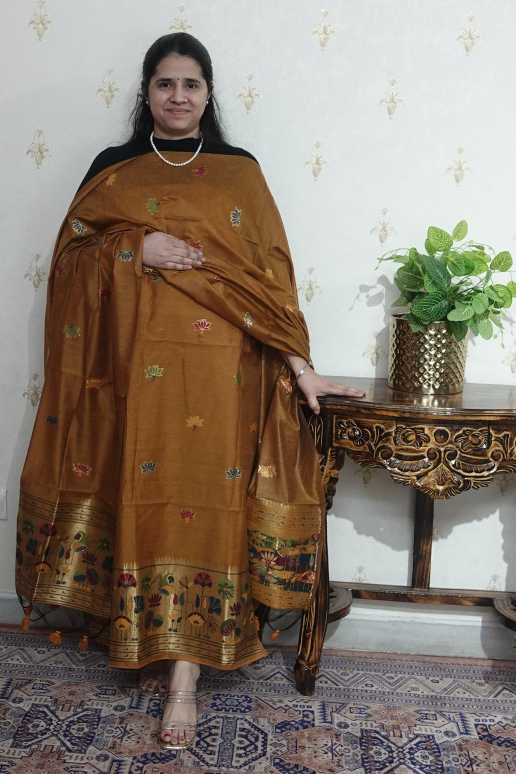 Jamdani- Moonga Cotton with Paithni Weaving