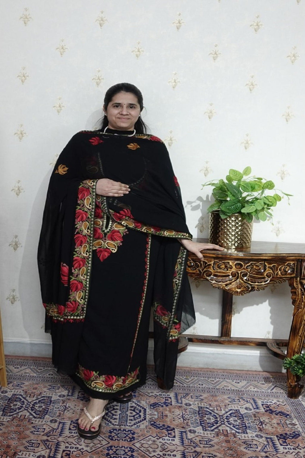 Kashmiri Georgette with Aari work