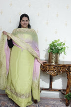 Kashmiri Aari Work on Upada Silk