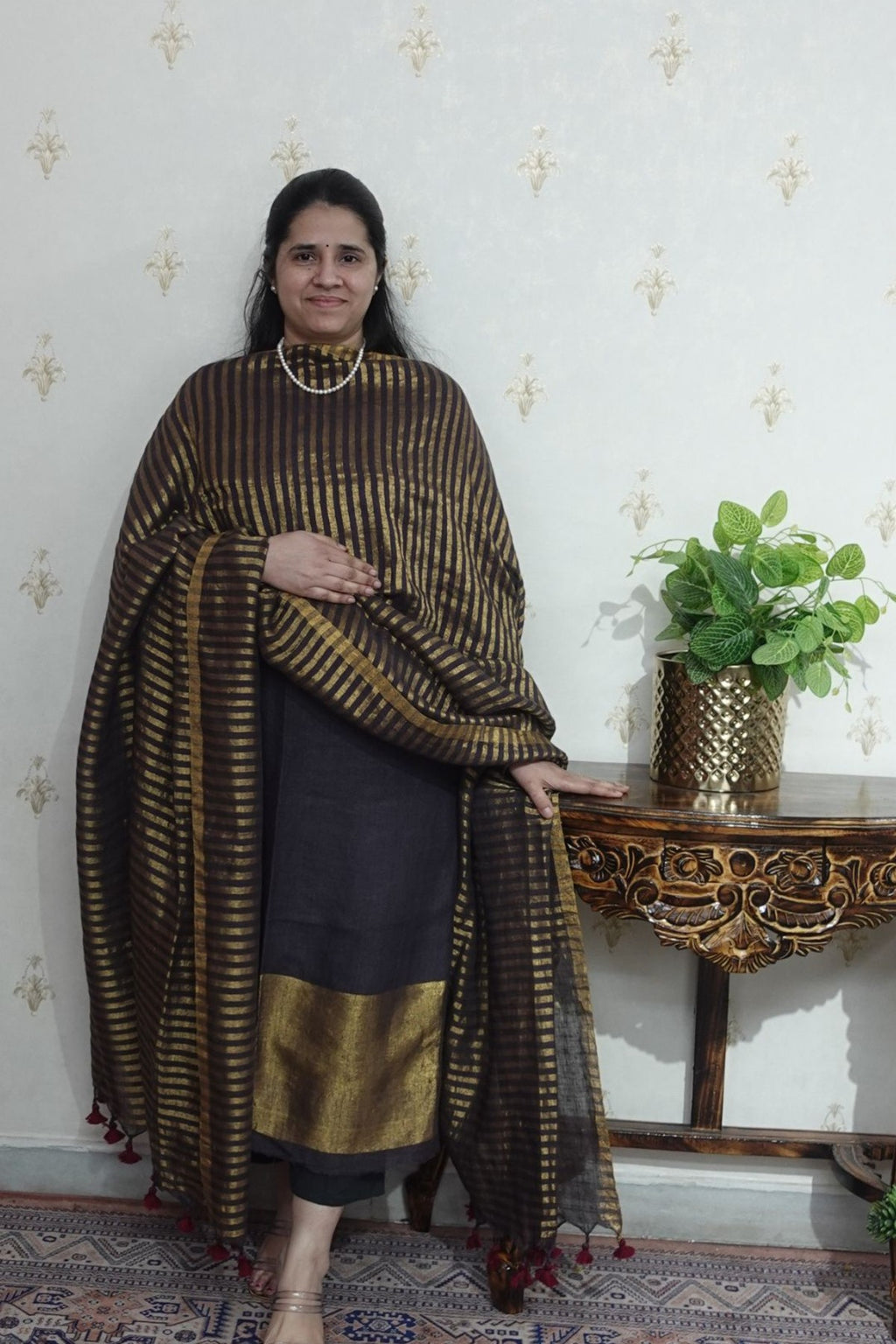 Jamdani Beauty - Linen Jamdani -2pc Set