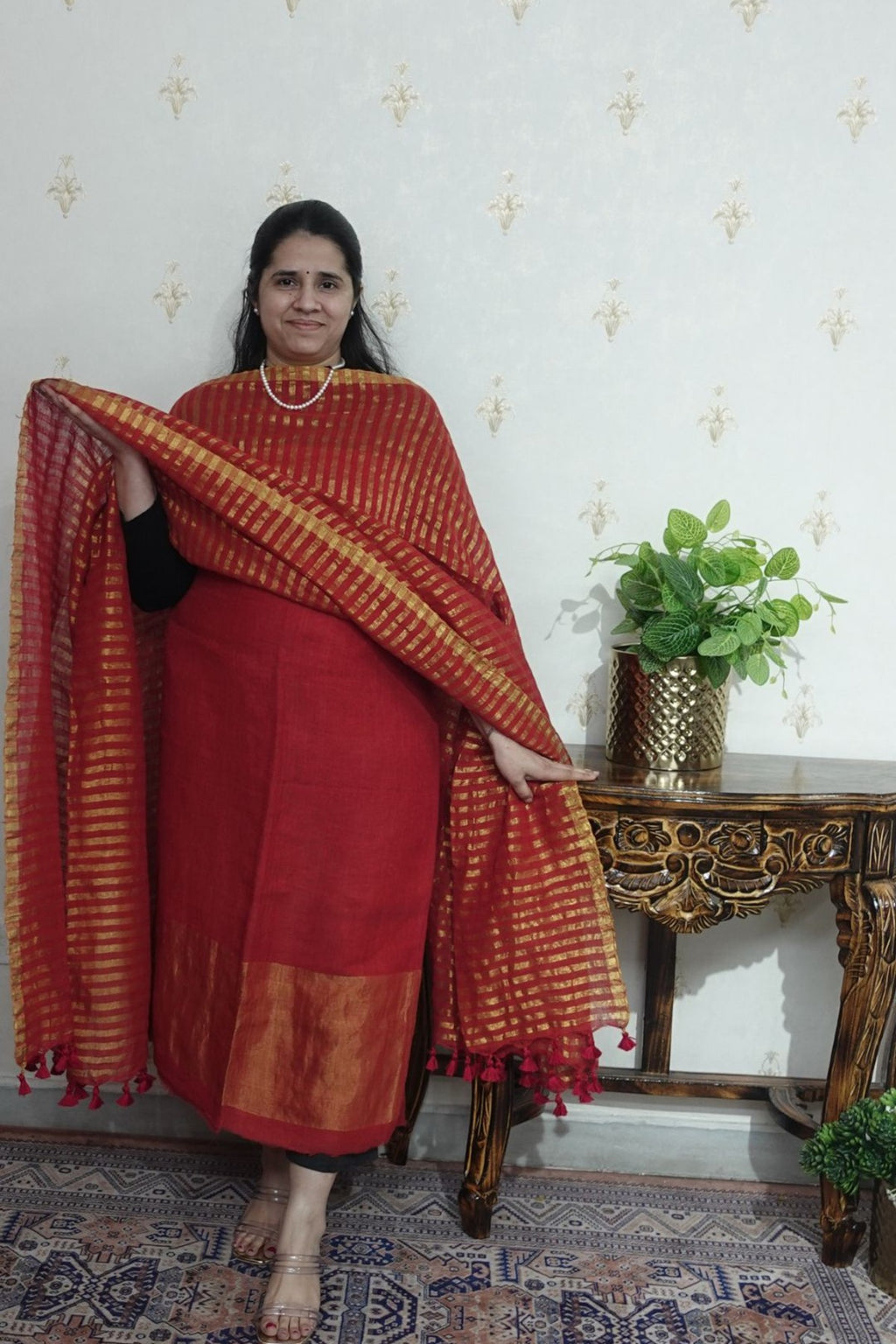 Jamdani Beauty - Linen Jamdani -2pc Set