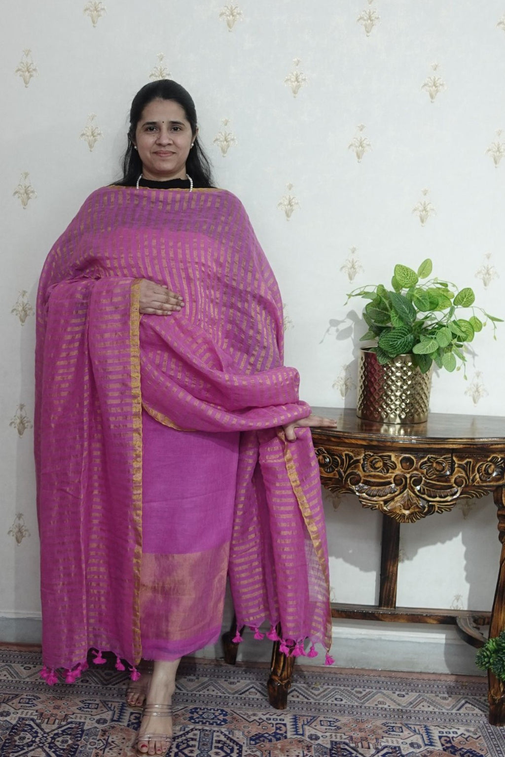 Jamdani Beauty - Linen Jamdani -2pc Set