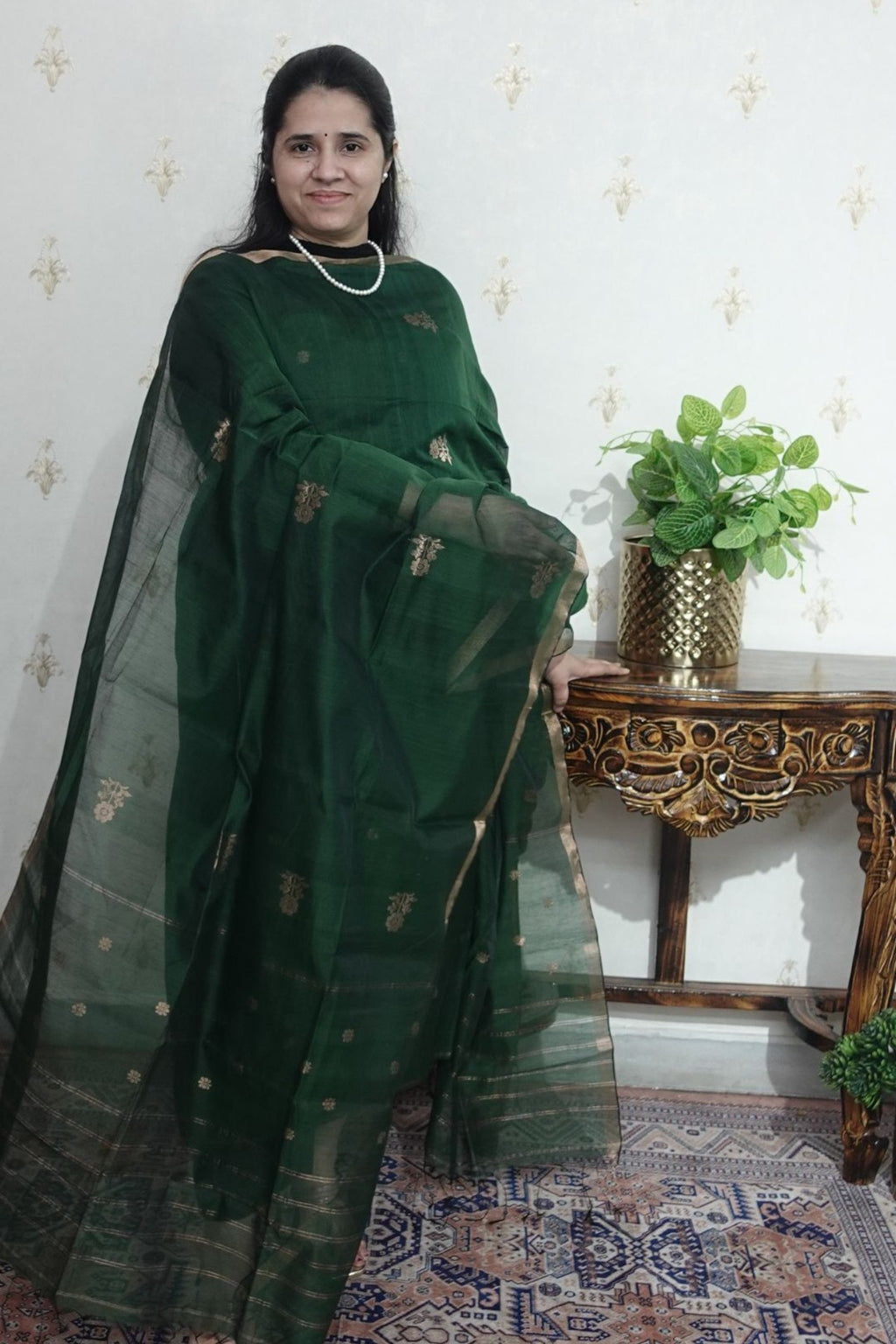 SICO Jamdani -  Gold Zari Weaving -2 pc