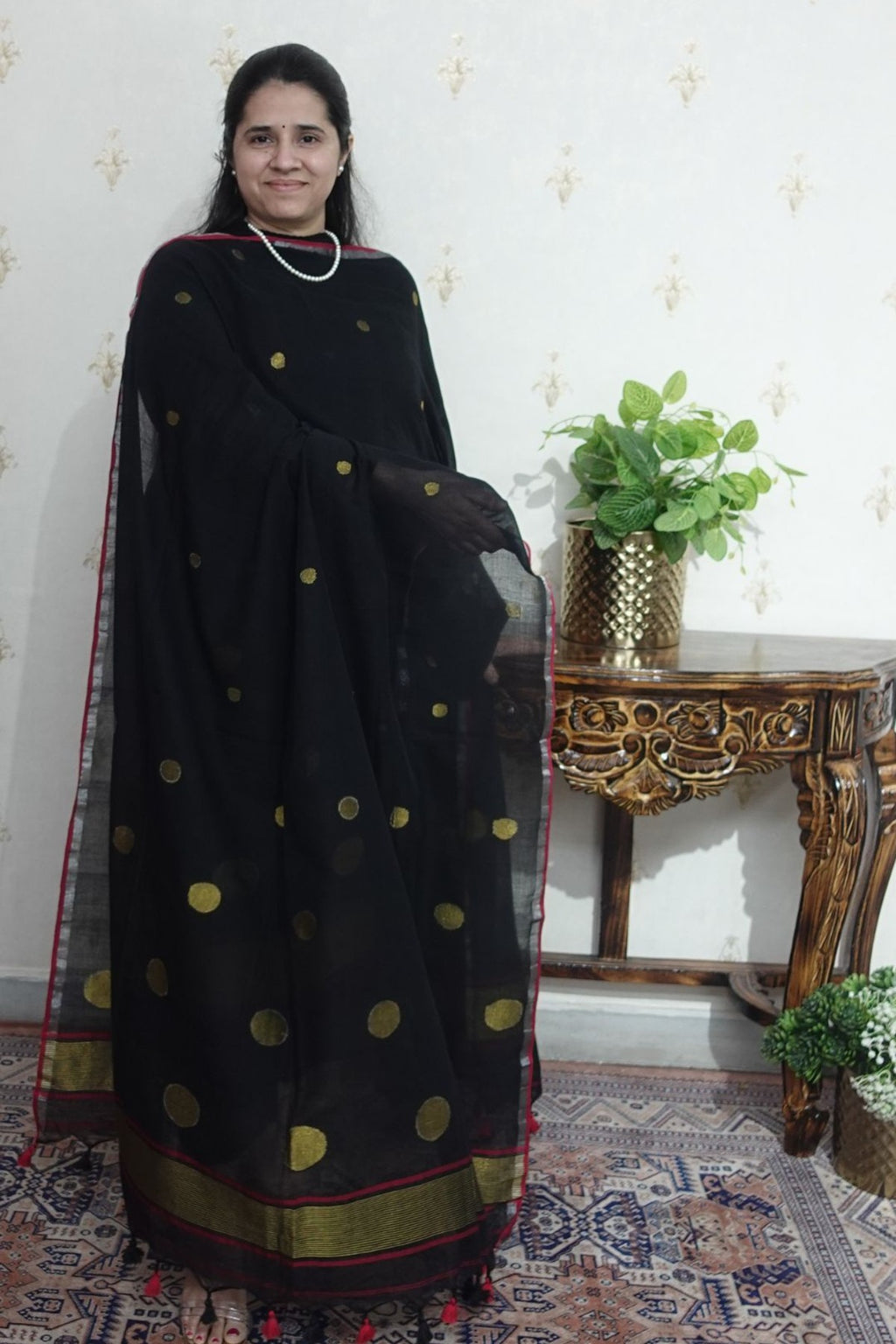 Jamdani Comfort - Mulcotton with Polka weaving -2 pc