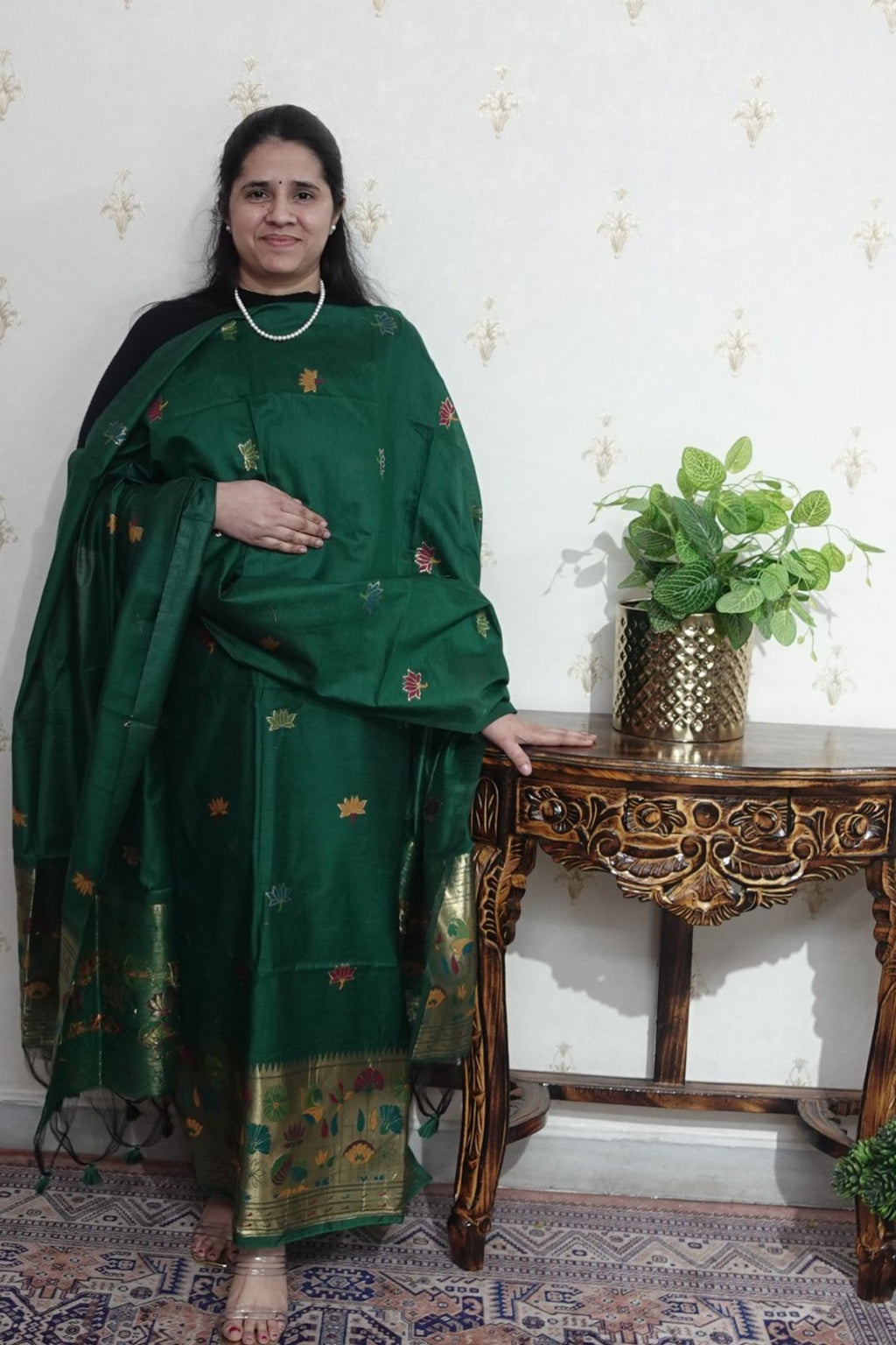 Jamdani- Moonga Cotton with Paithni Weaving