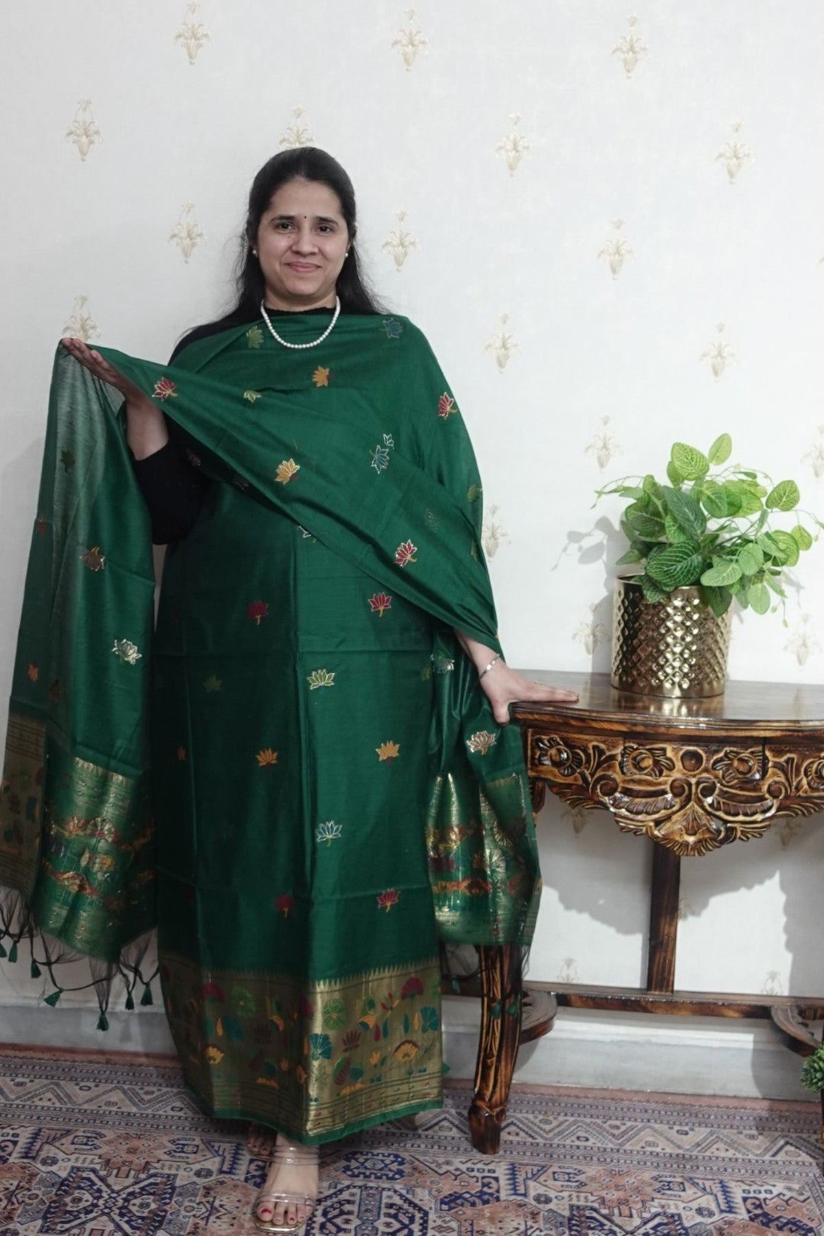 Jamdani- Moonga Cotton with Paithni Weaving