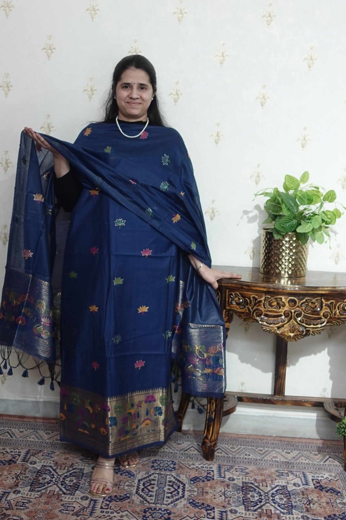 Jamdani- Moonga Cotton with Paithni Weaving