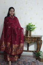 Jamdani- Moonga Cotton with Paithni Weaving