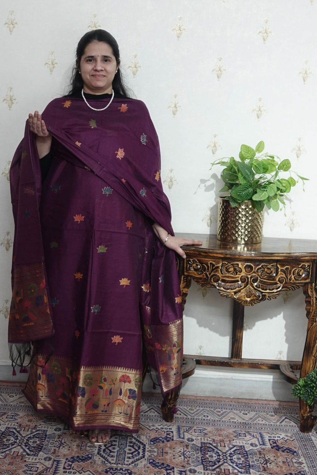 Jamdani- Moonga Cotton with Paithni Weaving