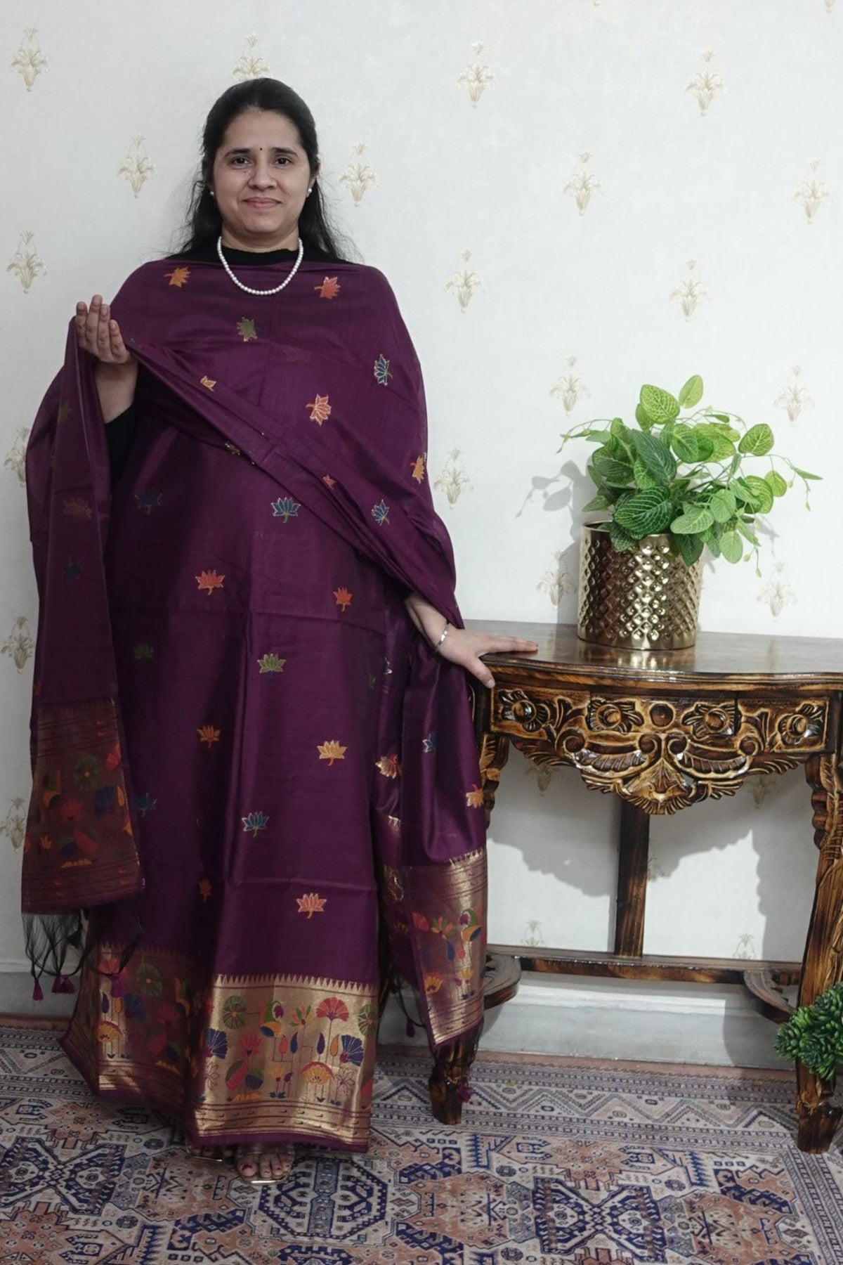 Jamdani- Moonga Cotton with Paithni Weaving