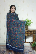 Cotton Linen With Kalamkari Dupatta